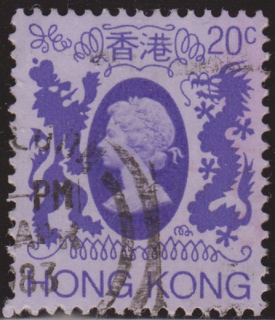 China Hong Kong 1982 Scott 389 Sello º Retrato Reina Isabel 20c Utilisé usado